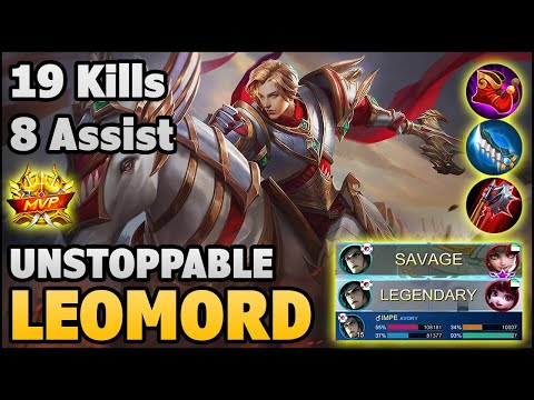 Leomord Unstoppable Build - Top Global Leomord Gameplay - 27 Kills + Assists ( Savage ) | MLBB