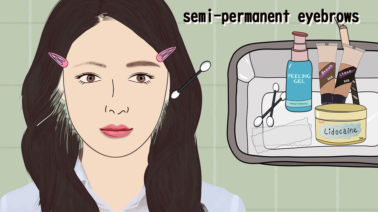ASMR👀韓国式眉毛アートメイク・semi-permanent eyebrows Role play #kbeauty