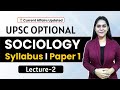 L2 Syllabus Of Paper 1 Sociology For UPSC CSE IAS MADHU JOSHI