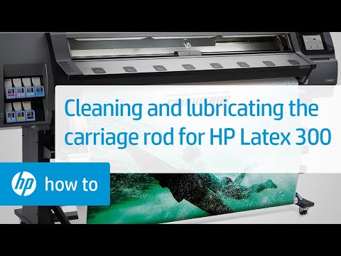 Cleaning and lubricating the carriage rod hp latex 300 print...