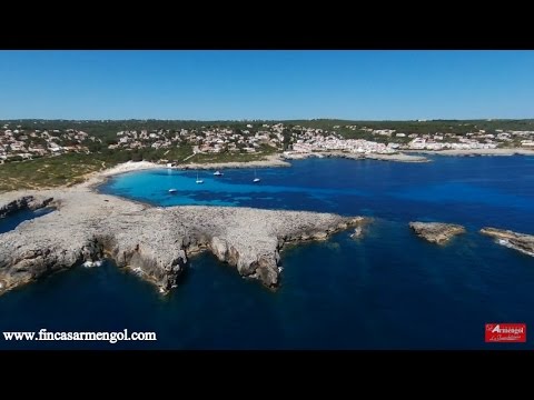 MENORCA, PLAYA BINIBECA  a OJO de DRON. ESPECTACULAR
