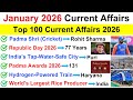 January Current Affairs 2026 Top 100 Important Current Affairs 2026 Monthly Current Affairs 2026