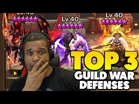 ATTACKING THE TOP 3 GUILD WAR DEFENSES OF PHONGTRAO! (Summoners War)