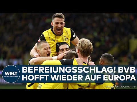 FUßBALL-BUNDESLIGA: Befreiungsschlag für Borussia Dortmund! BVB hofft wieder auf Europa!