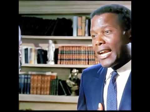 Movie Who's Coming To Dinner (1967) Scene With Sidney Poitier w/Roy Glenn (His Father)