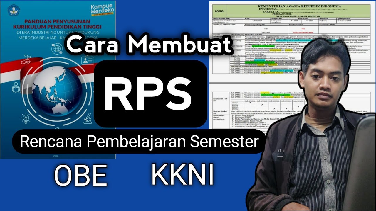 Cara Mudah Membuat RPS Pendekatan OBE Sesuai KKNI || Rencana Pembelajaran Semester