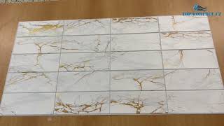 3D obkladový omyvatelný panel PVC Mramor zlatý (955 х 480 mm)