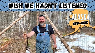 HOMESTEAD ADVICE gone WRONG | FIRST GARDEN WALK - HOMESTEADING ALASKA