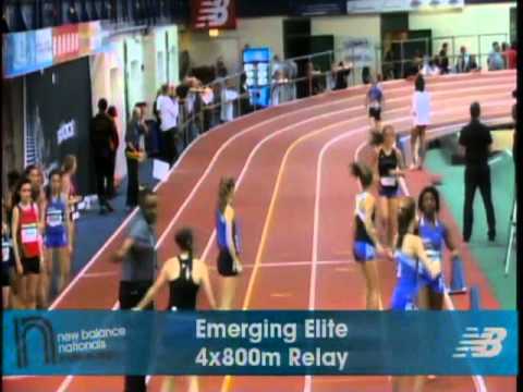 Girls 4x800m EE Heat 1 - New Balance Indoor Nationals 2011