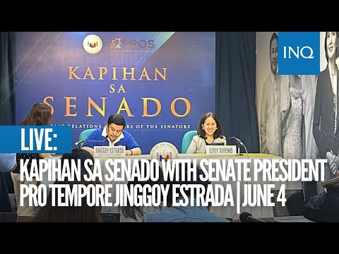 LIVE: Kapihan sa Senado with Senate President Pro Tempore Jinggoy Estrada June 4