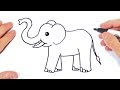 How to draw a Elephant Step by Step | Elephant Drawing Lesson