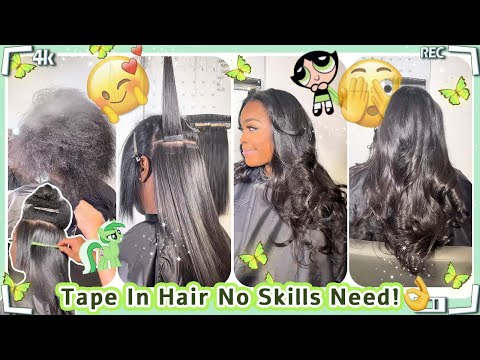 🥺DIY Tape In Extensions At Home! Best Method To...
