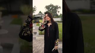 Black Bullion 3D Embroidered Kurta Set - Video 2