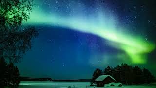 Aurora borealis storm in Inari, Lapland, Finland, 4K