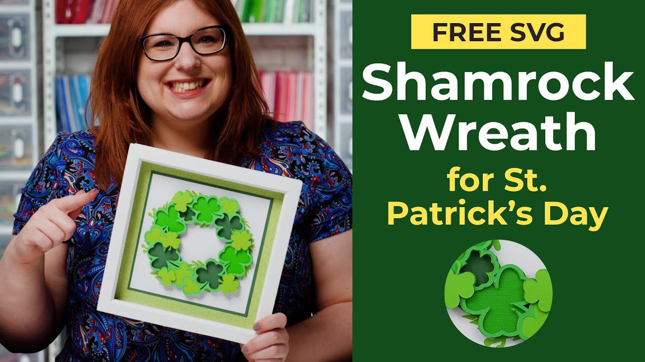 Free SVG ☘️ Shamrock Wreath St Patrick's Day Cricut Craft