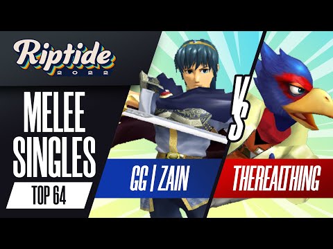 Zain vs TheRealThing - Melee Singles Top 64 - Riptide 2022 | Marth vs Falco