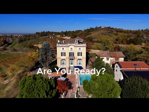 Villa AUGUSTA. Luxury Italian Art Nouveau Gem For Sale in Monferrato