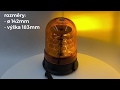 LED maják oranžový 12V / 24V - magnetický 24x3W LED ECE R65/R10 (142x183mm) - Video Youtube