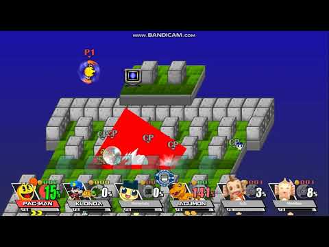 Super Smash bros Crusade 0.9.4a Mods: Pac-Man vs Klonoa vs Mametchi vs Agumon vs AiAi vs MeeMee