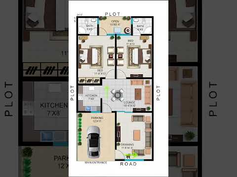 24 by 45 house plan | 1080 sqft floor plan | east facing house plan with vastu #shorts #floorplan