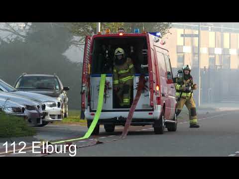 Brandweer Elburg met spoed naar een middelbrand in Elburg + beelden tp