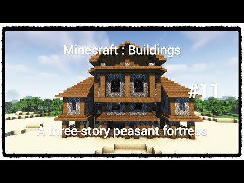 Minecraft : Buildings. Building a three-story peasant fortress #11
