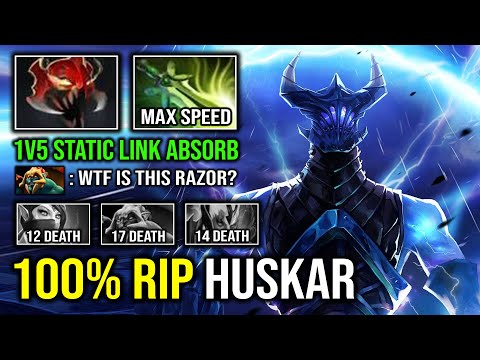 How to 100% Delete Cancer Huskar From Mid in 2024 with Mask of Madness Max Static Link Razor Dota 2