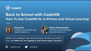 How To Use CodeHS for In-Person and Virtual Learning thumbnail
