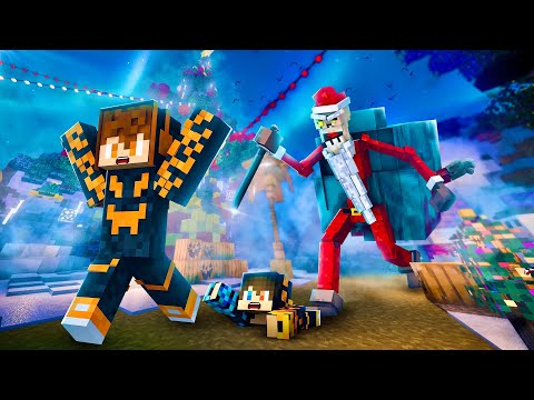 We Survived TERRFYING SANTA In Minecraft ft. @YugPlayz