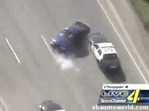 Police Chase Mustang Driver With The "Lives Of A Cat"