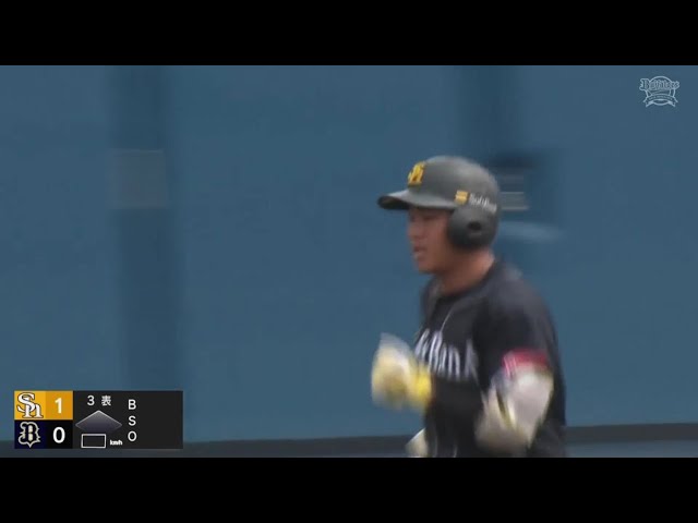 【ファーム】変化球を捉えた!! ホークス・井上朋也 レフトへの第8号先制アーチ!!  2023年8月30日 オリックス・バファローズ 対 福岡ソフトバンクホークス