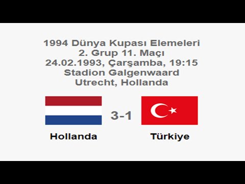 Netherlands 3-1 Turkey [HD] 1994 World Cup Qualifying Round 2rd Group 11th Match (Only 2nd Goal)