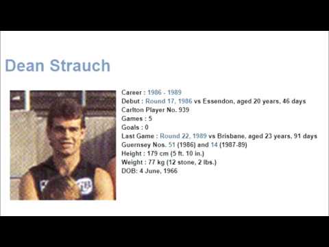 Dean Strauch 1986 - Carlton Football Club Past Player