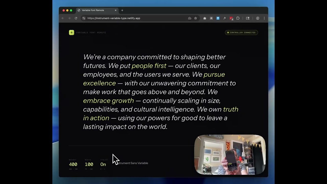 Video thumbnail for Variable Font Controller