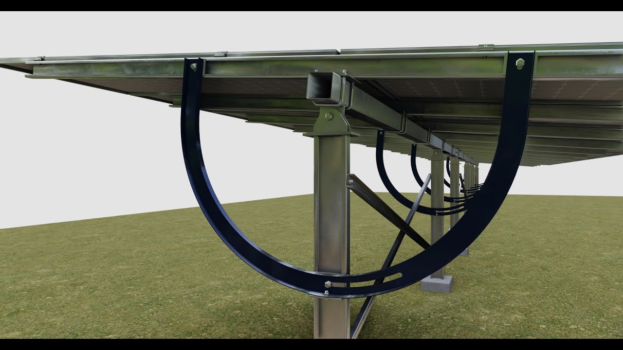 Manual Tracker Solar Energy Structure Type-1 3D Model