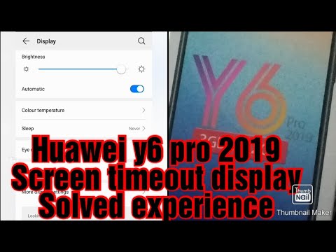 Screen timeout / sleep timeout display in huawei y6 pro 2019 solved