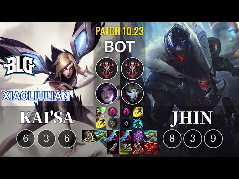 BLG xiaoliulian Kai'Sa vs Jhin Bot - KR Patch 10.23