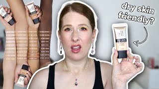 NEW! $8 ELF Soft Glam Satin Foundation ⭐️ | Is it good for DRY SKIN?!