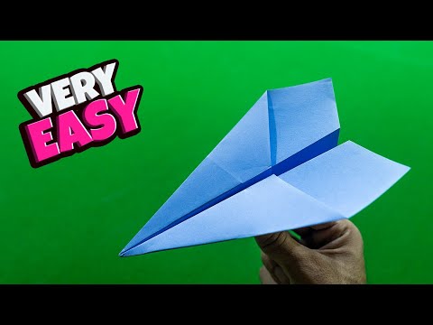 How To Make A Paper Airplane That Flies Long in 2 Minutes - VERY EASY