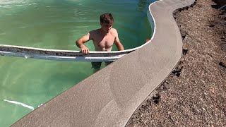 How to pour a concrete cantilever pool deck