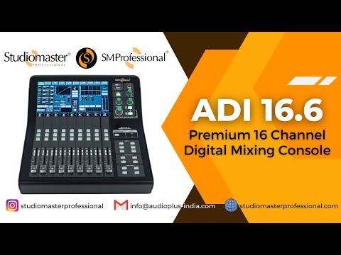 ADI 16.6 - Premium 16 Channel #Digital #Mixing Console by #StudiomasterProfessional #DigitalMixer
