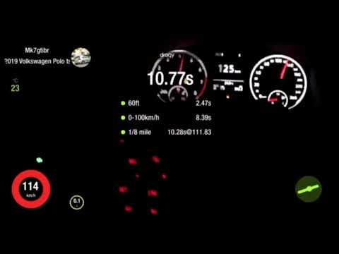 Volkswagen Polo 1.0 TSI Stage 1 130HP 0-100 acceleration dragy