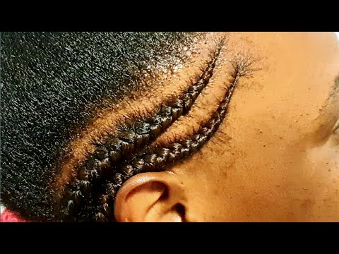 How to do cornrows|| Beginners|| Abuja lines/ medomedo|| pencil|| Nyongeza