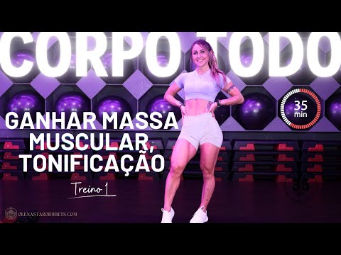 CORPO DEFINIDO E FORTE em 40 min. - Treino Pesado para GANHAR MASSA MUSCULAR e TONIFICAÇÃO.