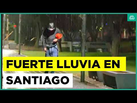 Prime | Fuerte lluvia en Santiago: se esperan hasta 10 MM de agua caída