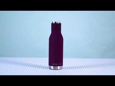 Asobu - Wireless Beat - izoliuotas nerūdijančio plieno butelis su BT garsiakalbiu raudona video