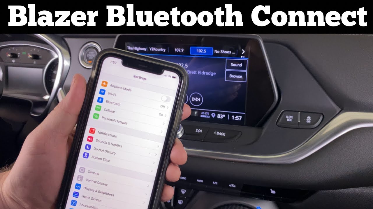 How to Pair Phone With 2019 - 2021 Chevy Blazer Bluetooth Infotainment - Sync Iphone Connect Galaxy