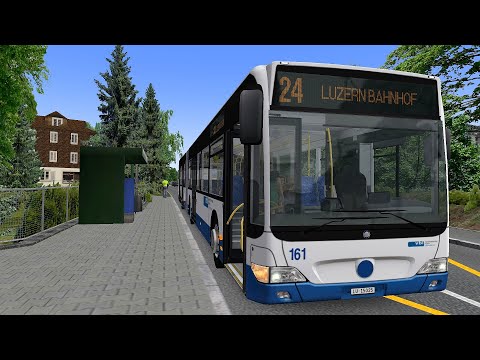 Omsi 2 Addon Luzern - Linie 24 - Route 24 Meggen Tschädigen - Luzern Bahnhof (PC)
