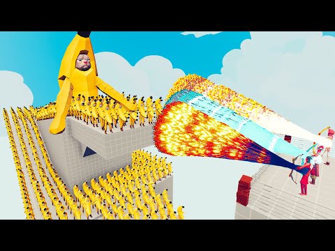 100x BANANA CAT + 2x GIANT vs 3x EVERY GOD - Totally Accurate Battle Simulator TABS