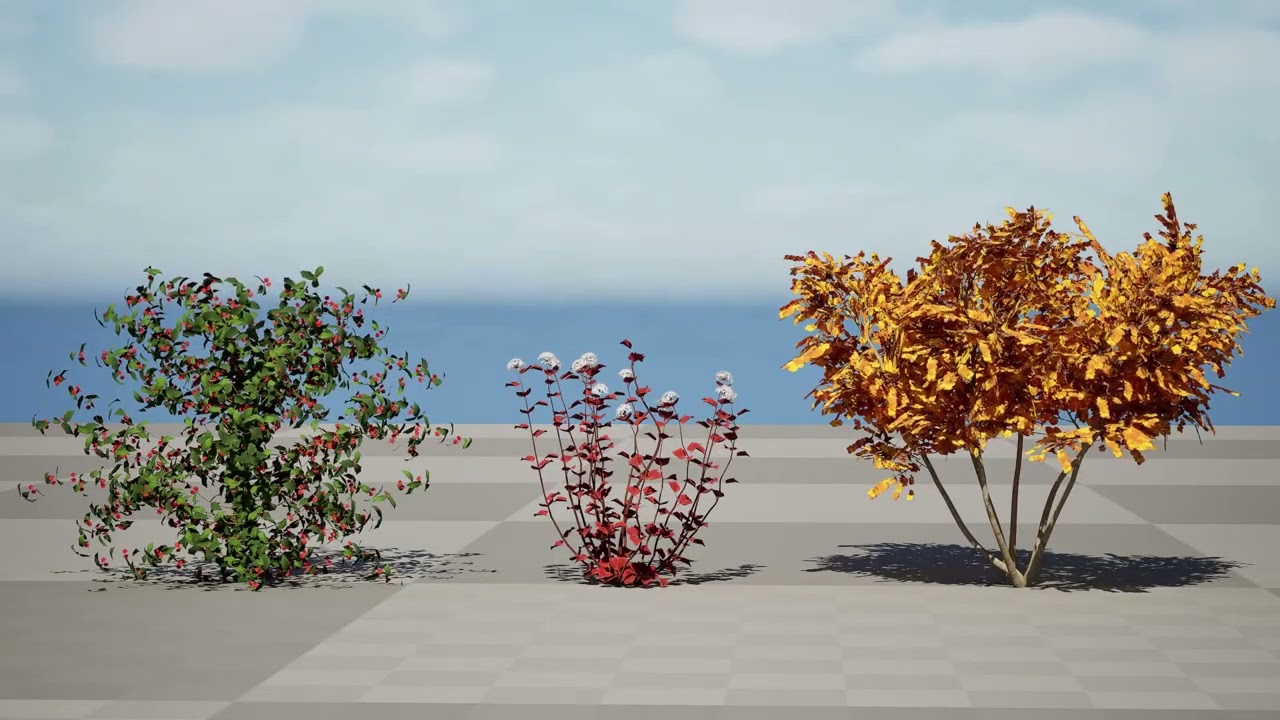 North American Shrubs 3D Model
